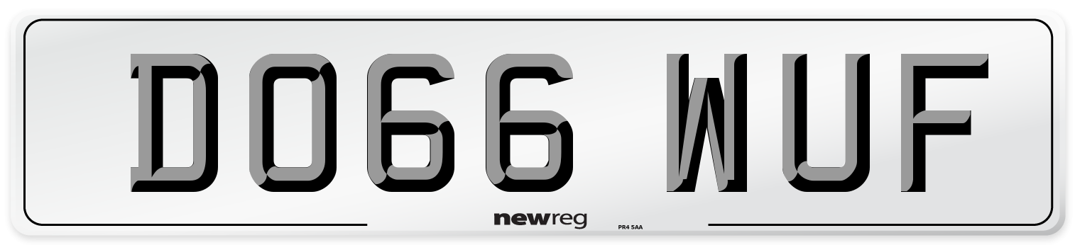 DO66 WUF Number Plate from New Reg